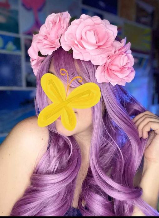 Диадема с  изкуствени цветя венче за глава с ластик