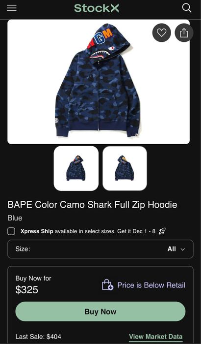 Bathing Ape | BAPE Color Camo Shark Full Zip Hoodie