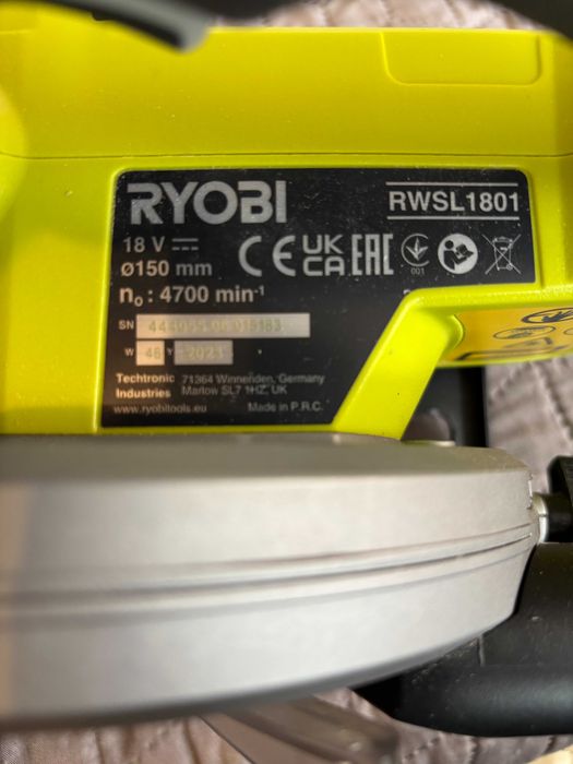 Акумулаторен циркуляр RYOBI + 4.0Ah батерия и зарядно в гаранция