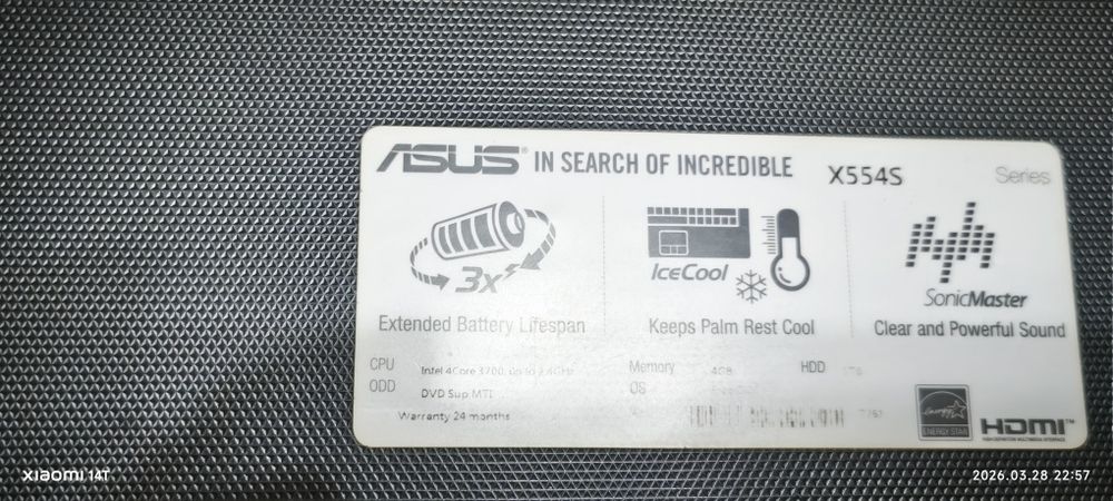 Лаптоп асус x554s