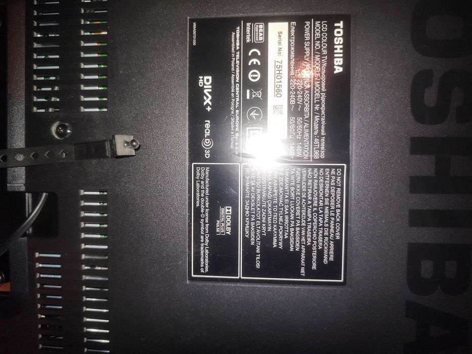 Части за Телевизор Тошиба 46' Toshiba 46' 3D 46TL968