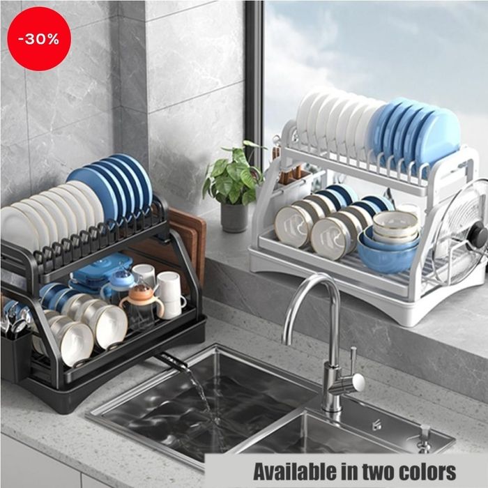 Сушилник за съдове Метален на две нива Чисто нов