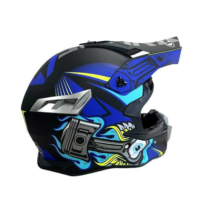 Каска Крос Мотор/Скутер/Бъги/Вело/АТВ три цвята