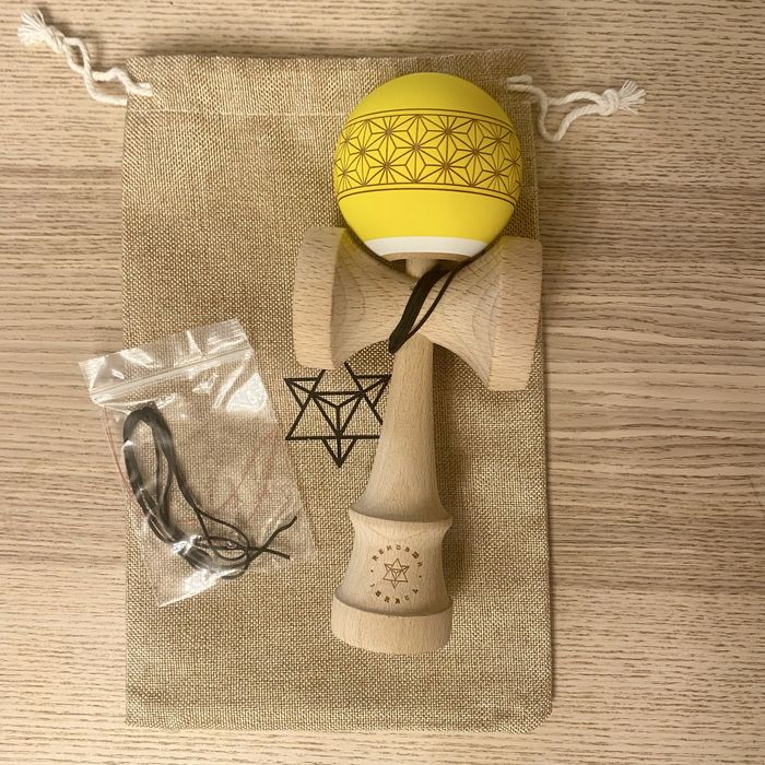 Kendama Israel Asanoha Yellow Anti Skid