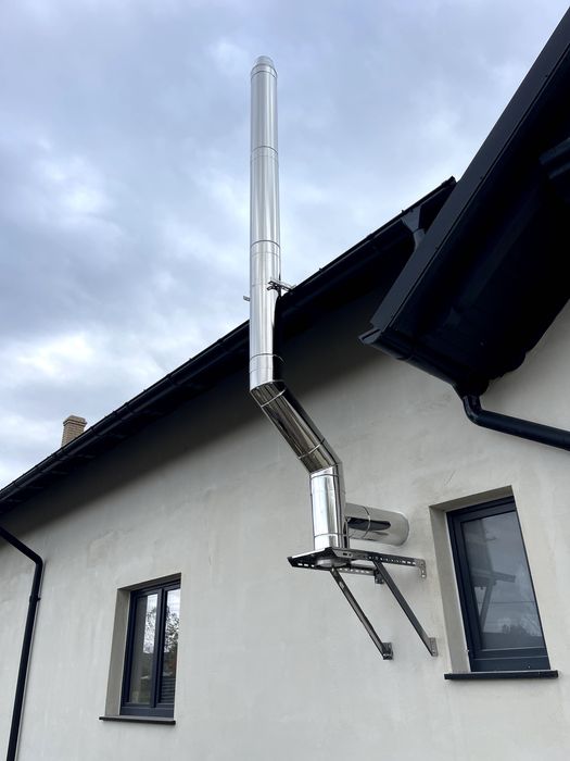 Horn de inox Coș de fum Burlane din inox izolate!