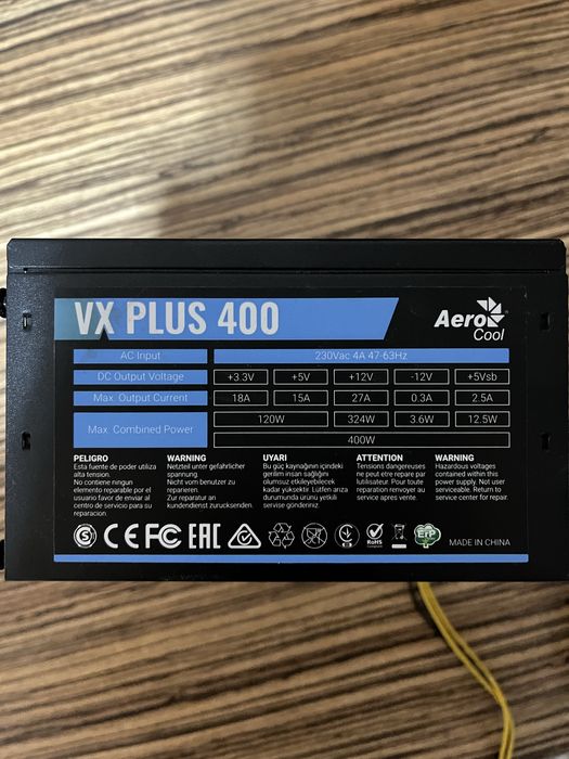 Блок питания AeroCool VX PLUS 400W