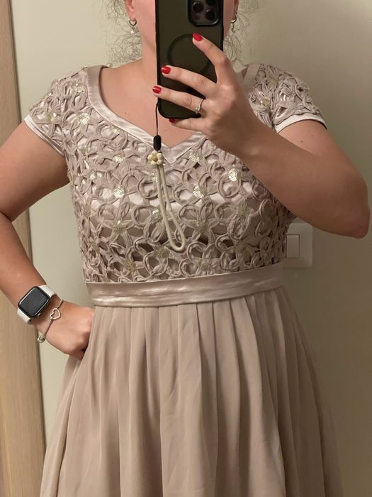 Rochie cocktail roz praf