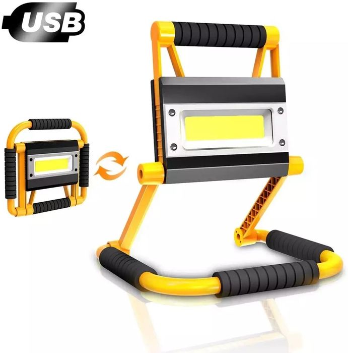 Акумулаторна Работна лампа фенер 20w LED COB