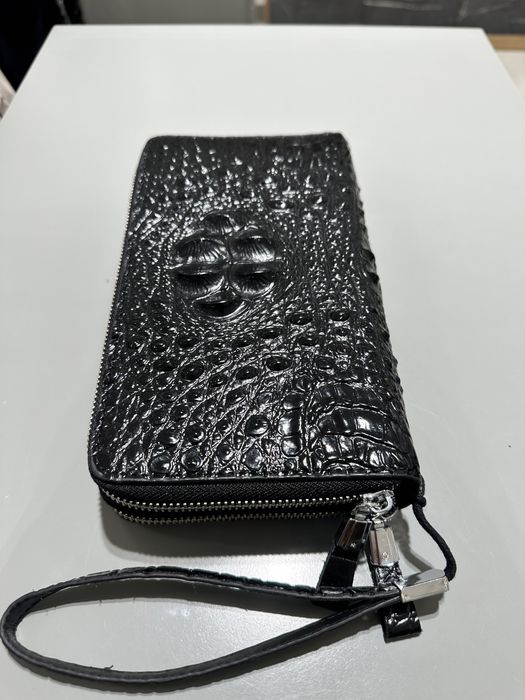 Барсетка из натуральной крокодильей кожи