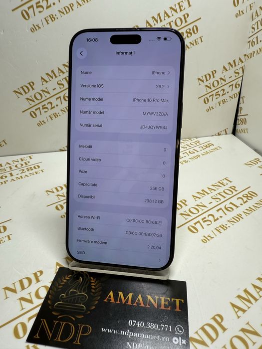 NDP Amanet Braila Iphone 16 Pro Max (54962)