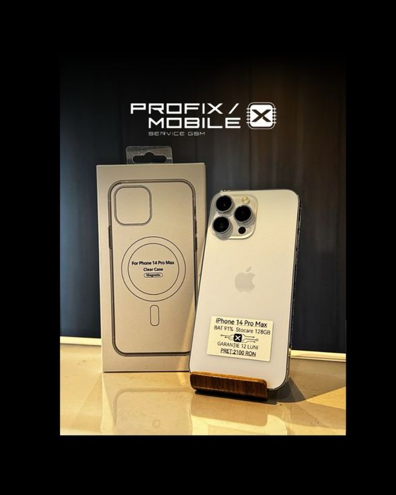 iPhone 14 Pro Max Silver 128 GB Impecabil/Garantie Factura