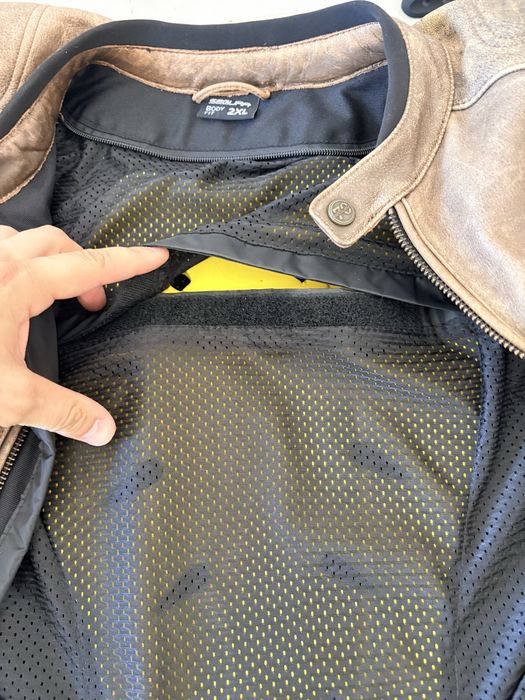 Geacă moto Segura Body Fit – Piele naturală maro