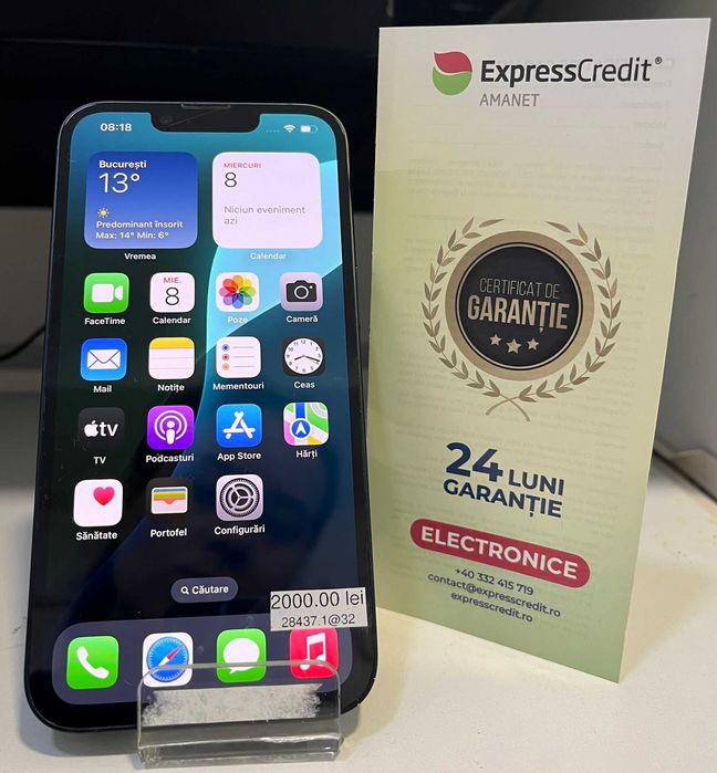 iPhone 14 128Gb 96% bateria (AG32 Vaslui B28437) 2 ANI GARANTIE!
