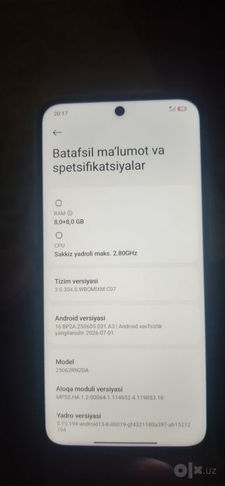 Redmi note 15 pro va redmi 15 ikoviyam 8+8 256