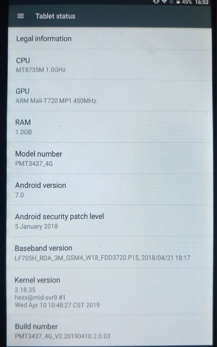 Vând urgent tabletă Prestigio