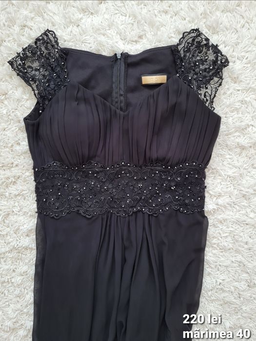 Rochie neagră lunga de seara damă mărimea M