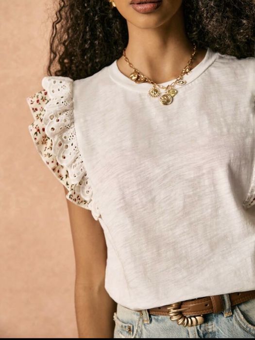 Shein дамска блуза с ефектни ръкави