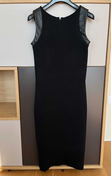 Zara Knit плътна черна рокля по тялото