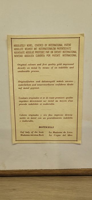 Icoana-tablou Madonna del Libro