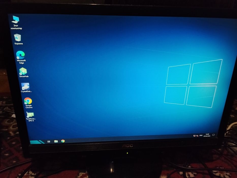 Компьютер, системный блок с монитором