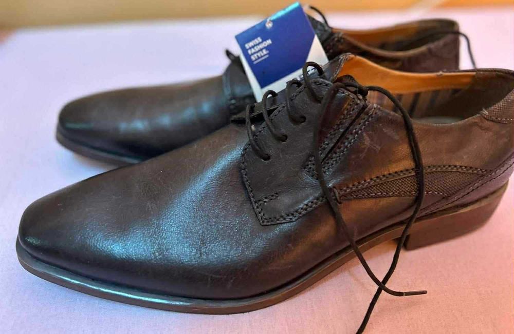 Страхотни ръчно изработени швейцарски обувки Fretz Man 46 номер