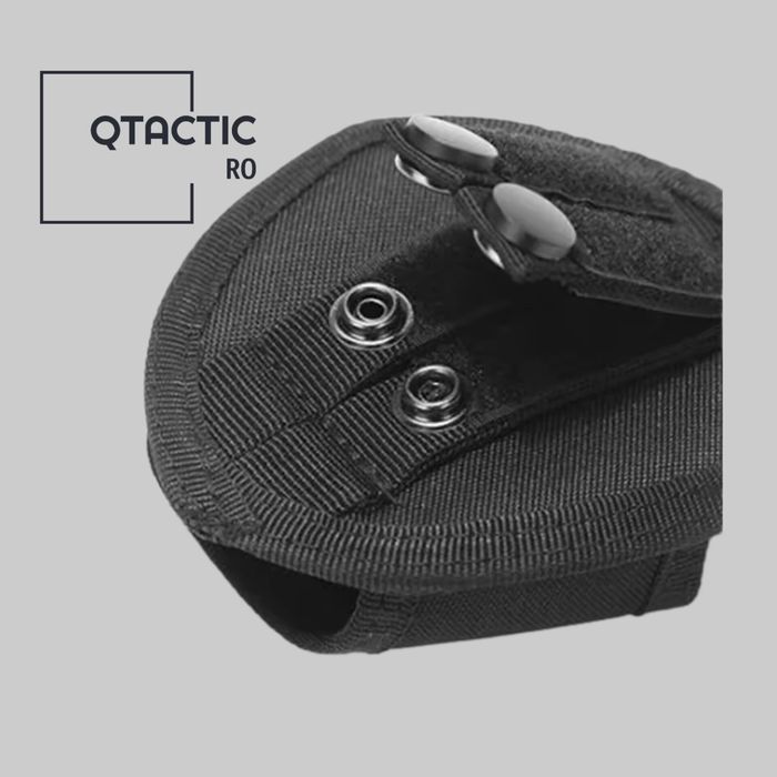 Toc cătușe din cordura, negru - pentru Poliție, Jandarmerie, Paza