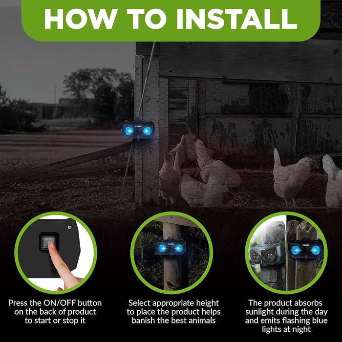 ISOTRONIC соларен  репелент за диви животни със синя светлина-2 броя