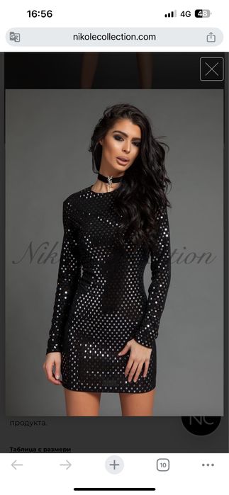 Nikole Collection черна рокля ХС/С