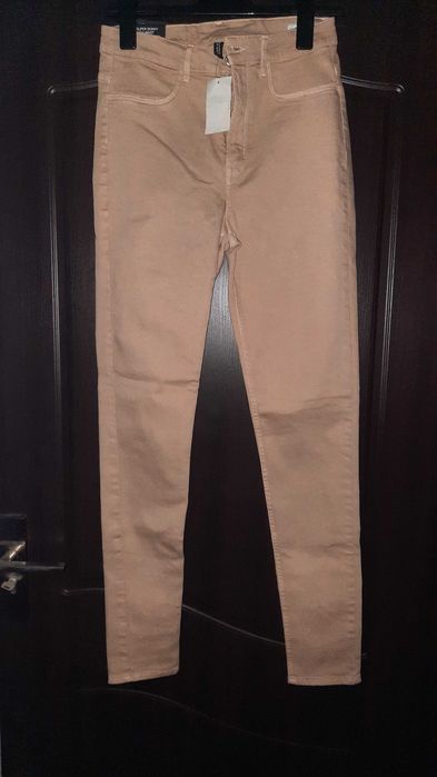 Blugi noi, bej, skinny H&M, masura 40