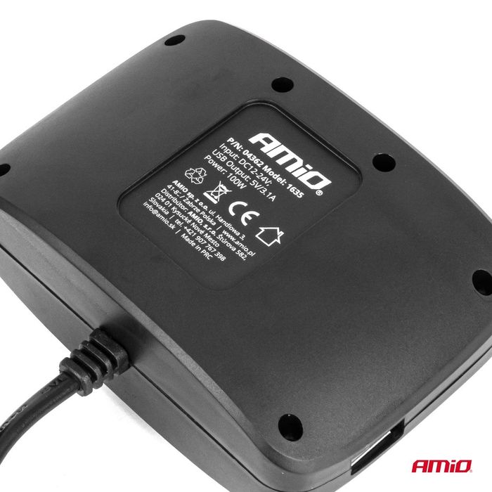 разклонител за запалка с зарядно устройство 2x usb-a on/off 12v ...