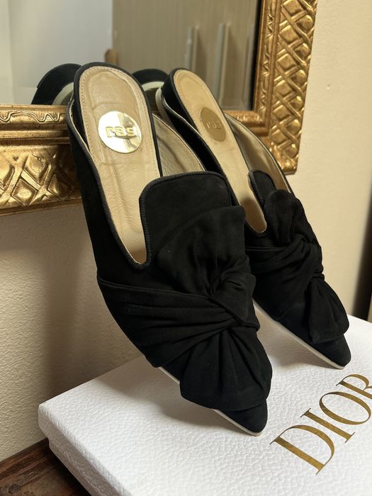 Pantofi (mules) RAS, piele naturală și piele întoarsă