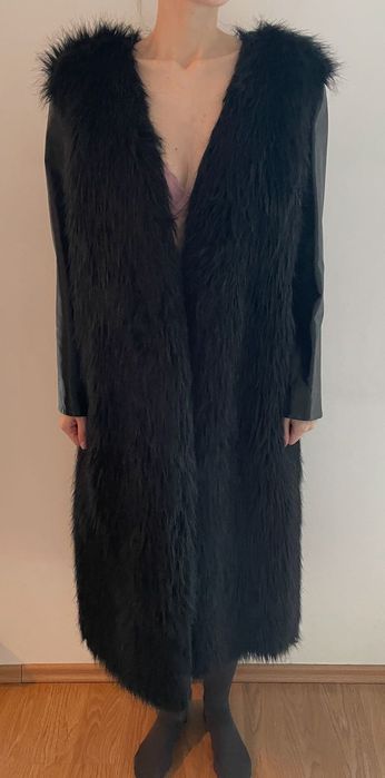 OFERTA! Haina de blana si piele ecologica Irina Marinescu