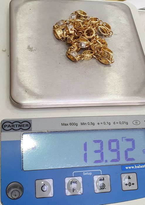 Lanț bărbătesc din aur de 14K, model Versace – 13,92 g
