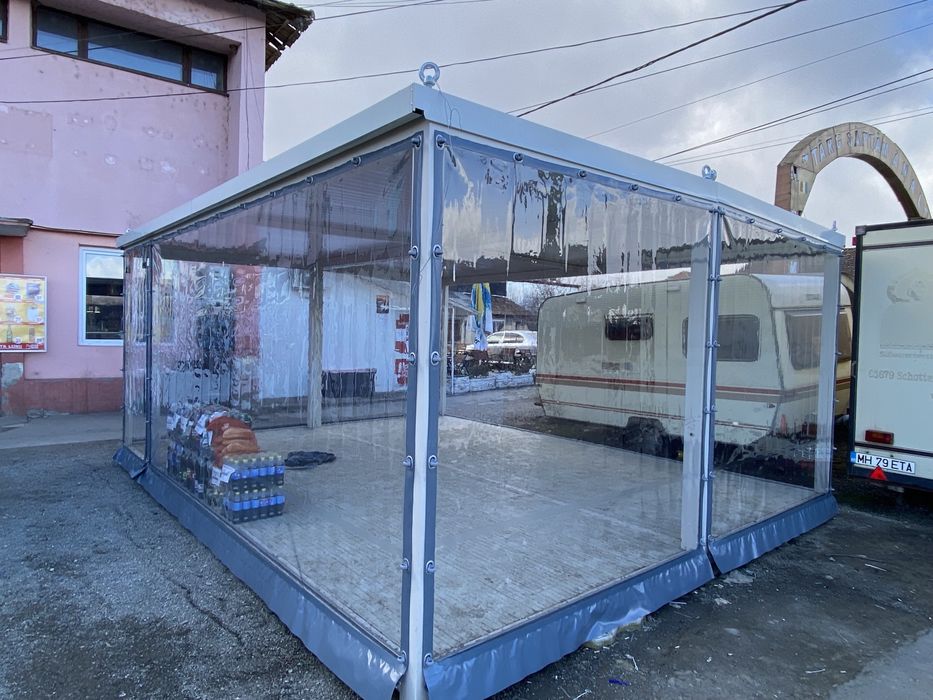 Inchideri terase/foisoare cu folie PVC transparenta Taiwan 0.8mm