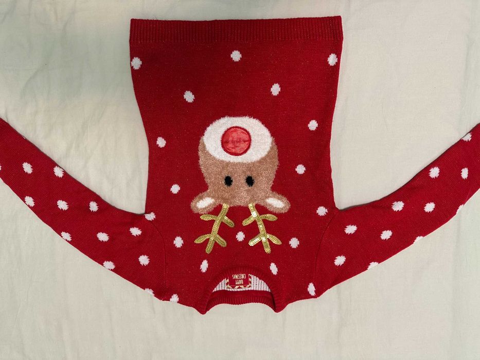 Страхотен коледен пуловер за момиченце