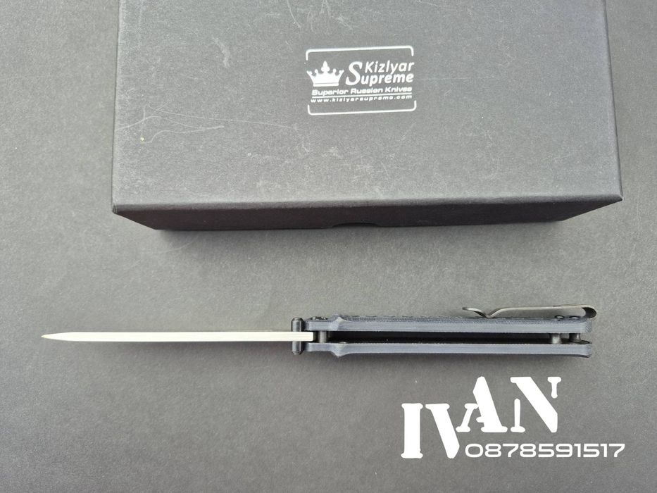 Сгъваем нож Kizlyar Supreme-Whisper стомана M390 дръжка G10
