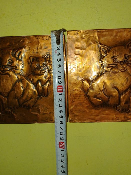 Стара Медна Декоративна Картина , Медно Пано