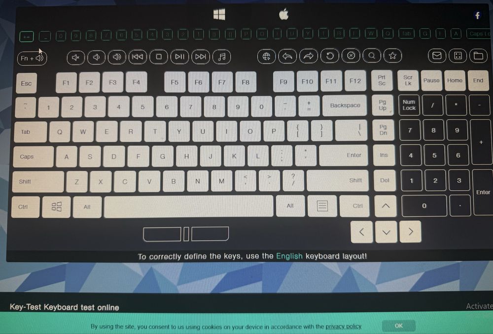 Tastatura Bajeal cu switch-uri albastre