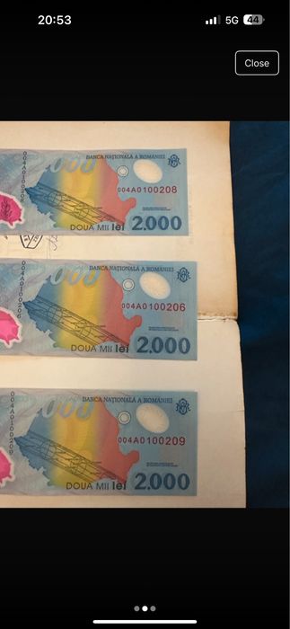Bancnote eclipsa 2000 lei