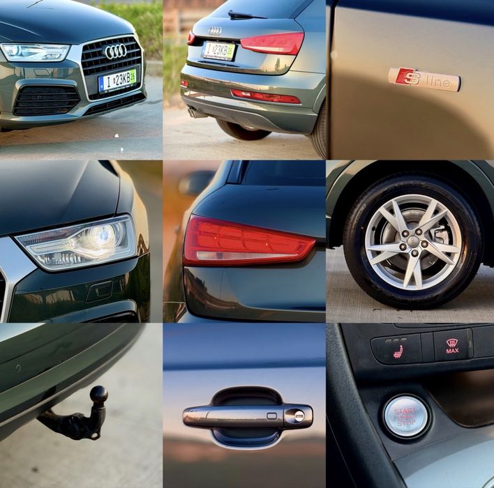 Audi Q3 S-Line 2018 Euro 6 2.0 TDI 150 CP Cutie Manuala 6+1 Keyless Go Keyless Entry Panoramic Bose Plafon Negru