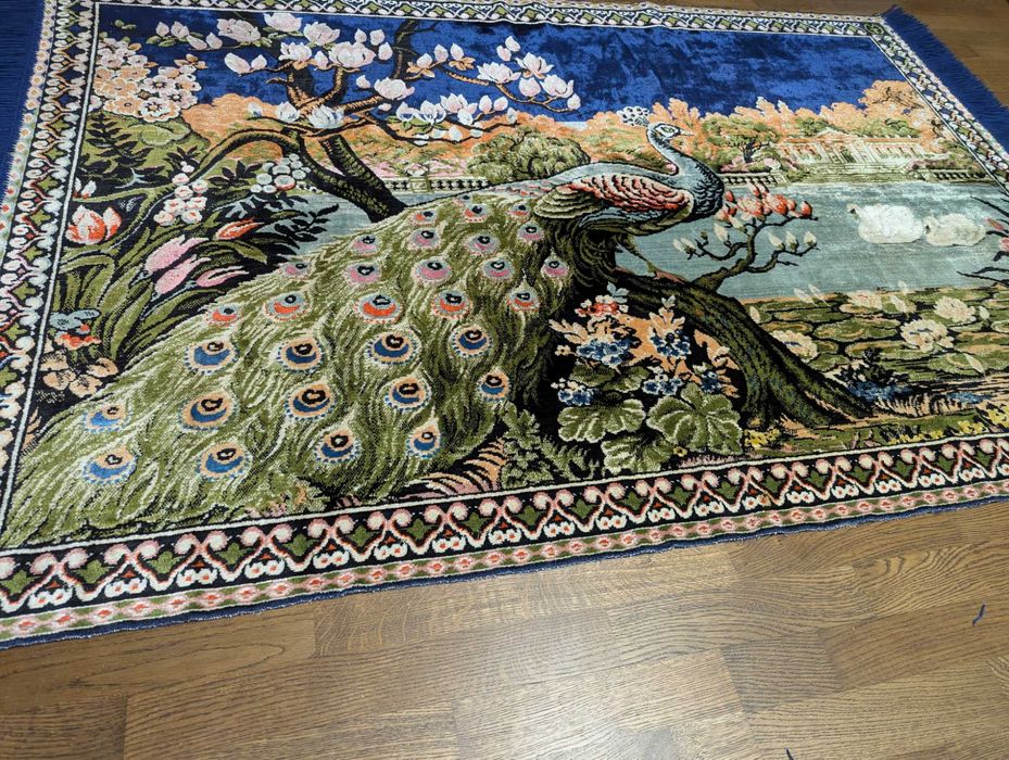 Carpete VINTAGE no, mari, imagine PĂUN si Rapire din serai