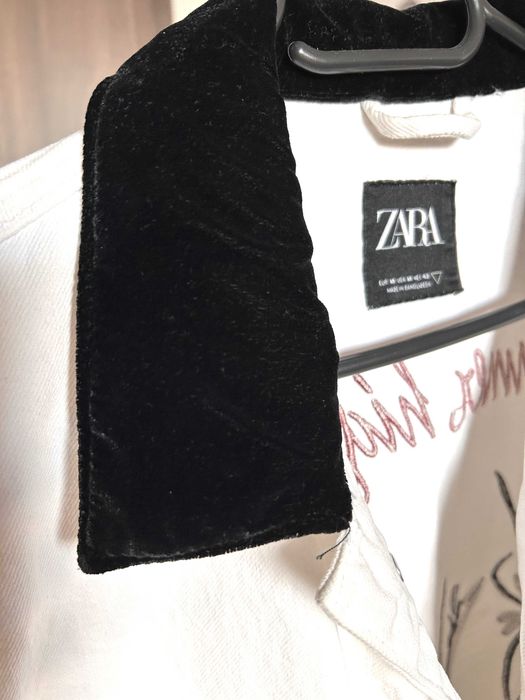 Denim Jacket ZARA alb