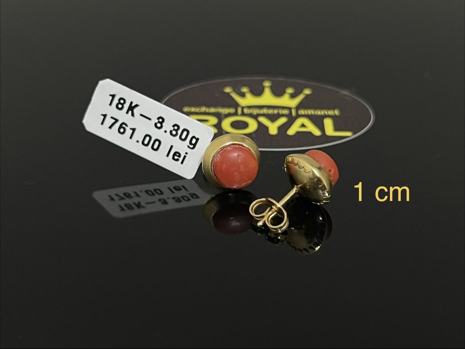 Bijuteria Royal CB : Cercei aur 18K 750   3,30 gr