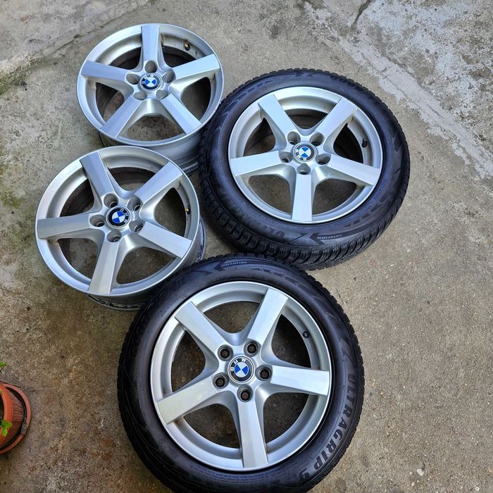 BMW Е87 4-ри джанти с две зимни гуми 205/55R16