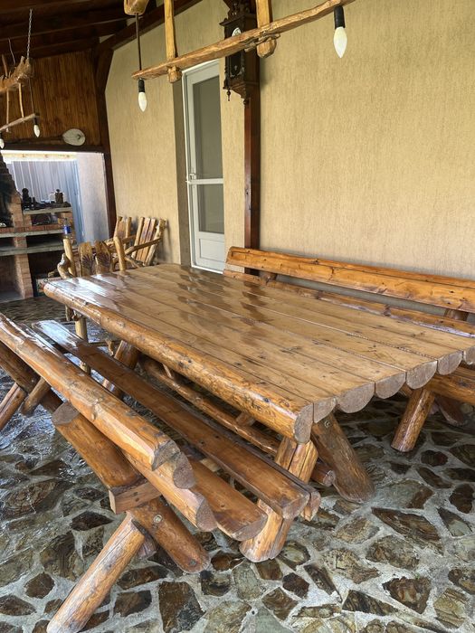 Mobilier terasa lemn masiv