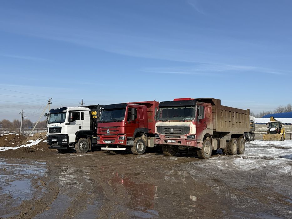 Котлован, самосвал, экскаватор, погрузчик