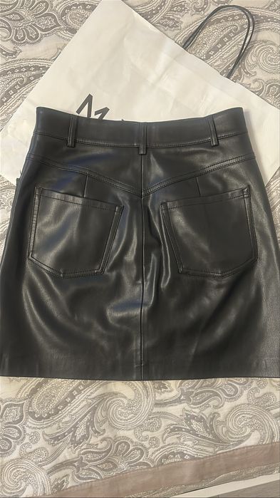 Мини Юбка mango эко кожа