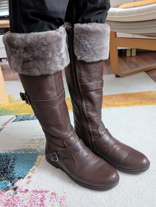 Cizme dama piele imblanite