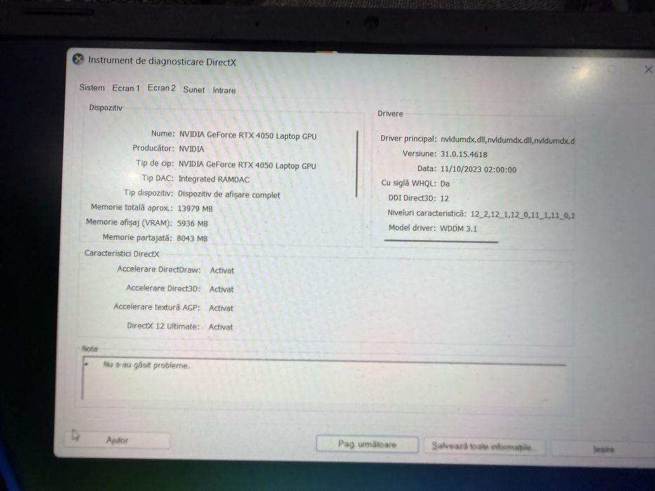 Vand/Schimb laptop gaming Acer Nitro V15