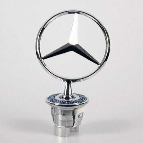 Емблема преден капак Mercedes 44мм Мерцедес мерник,лого метална